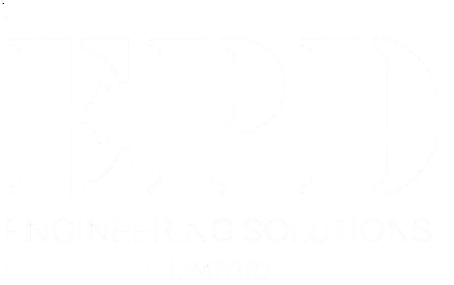 An Image Showing the EPD Engineering Solutions Limited Logo in White with Transparent Background